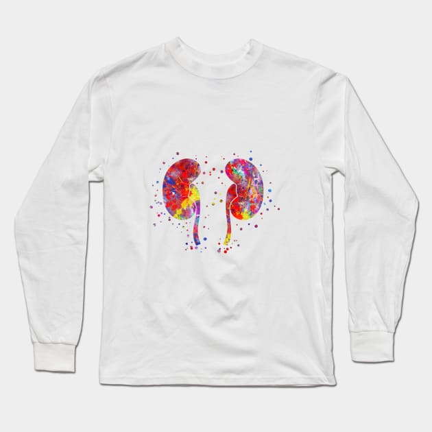 The kidneys anatomy Long Sleeve T-Shirt by RosaliArt